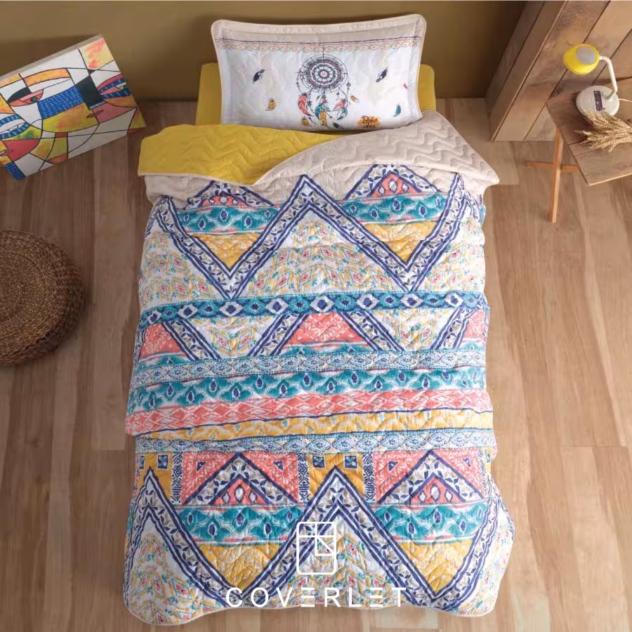 روتختی پنبه دوزی طرح سنتی یکنفره مدل Boho