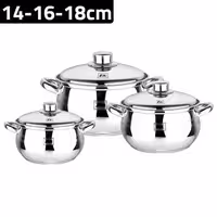 سرویس قابلمه 6 پارچه استیل زیو مدل Z-1018