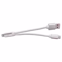 کابل شارژ پاوربانکی 2سر میکرو،آیفون سرفلزی بدون پک