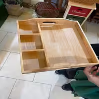 سینی پذیرایی چوبی رابروود