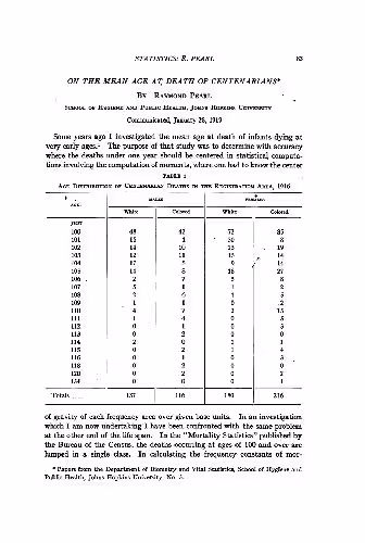خرید و دانلود نسخه کامل کتاب Statistics - On the Mean Age at Death of Centenarians (1919)(en)(4s)
