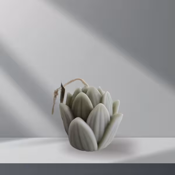 شمع دکوری لوتوس سبز