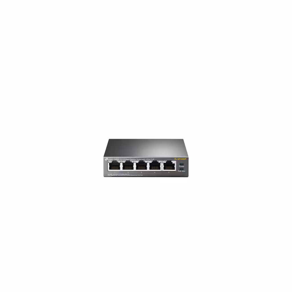 قیمت و خرید سوییچ شبکه دسکتاپ 5 پورت با 4 پورت PoE تی پی لینک مدل TL-SF1005P | نت ران