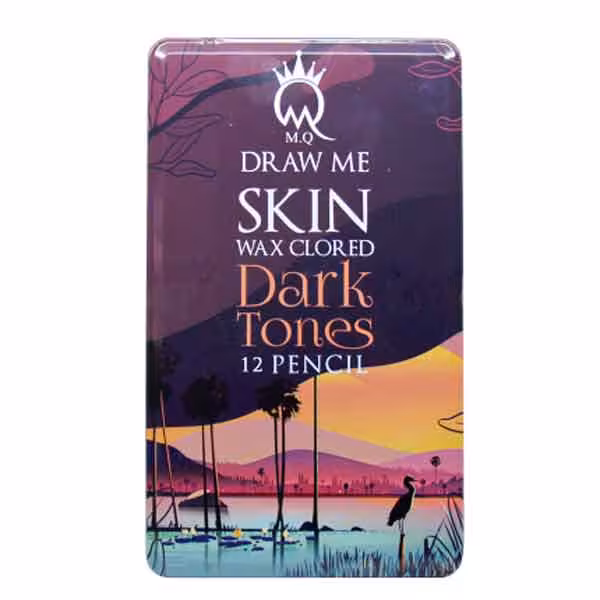 مداد رنگی 12 رنگ ام کیو مدل Dark SKIN