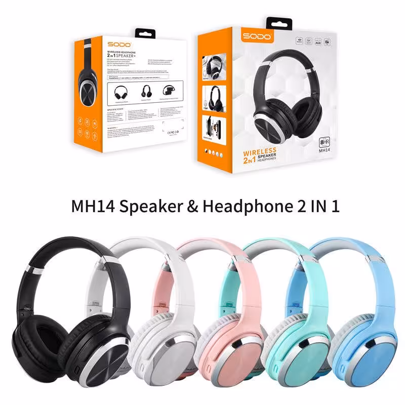 هدفون اسپیکرشو بلوتوثی رم خور SODO MH14