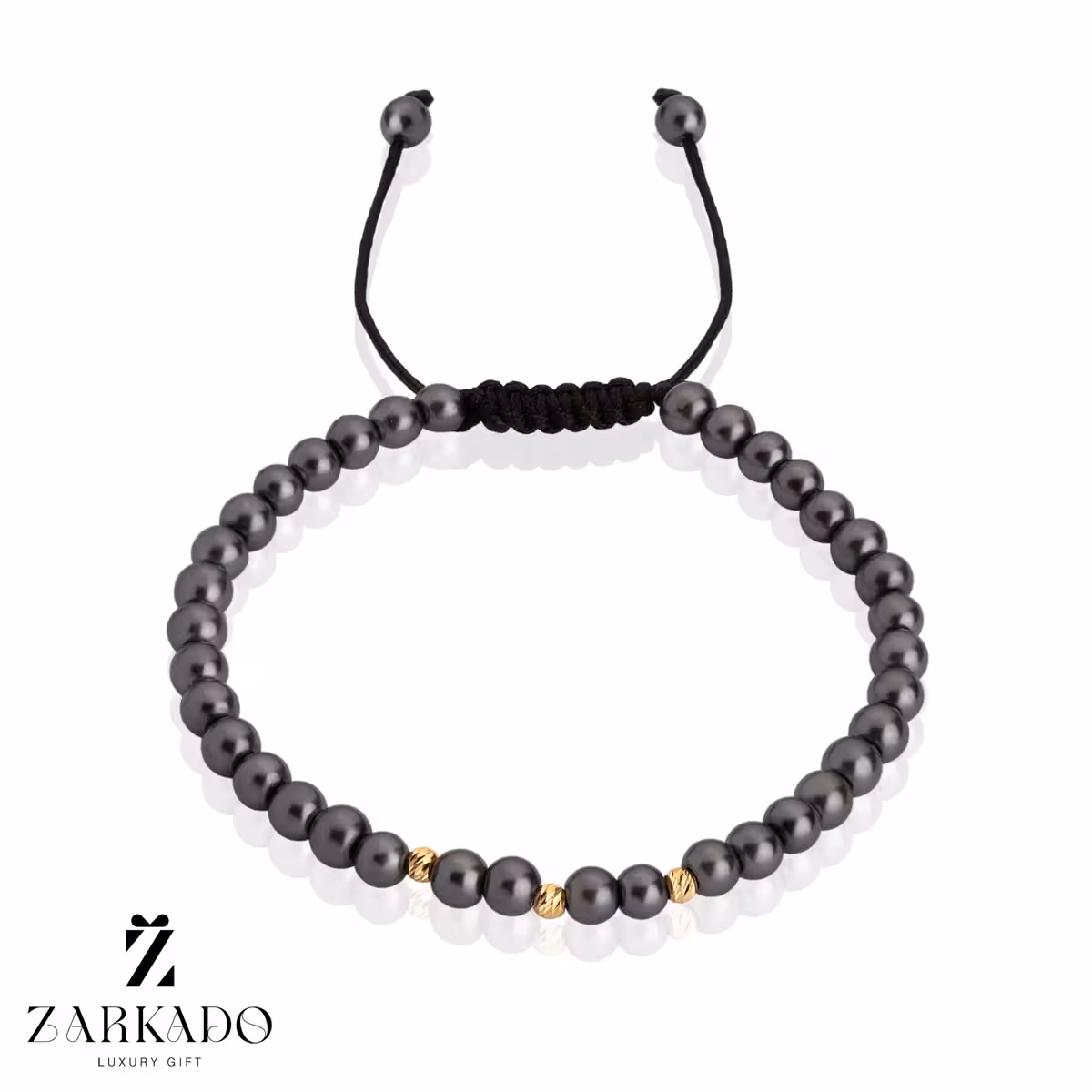 دستبند مرواریدی و طلا گوی البرنادو فاصله دار