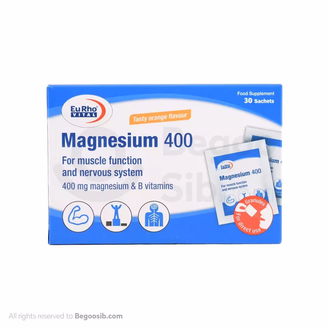 ساشه منیزیم 400 یوروویتال 30 عددی