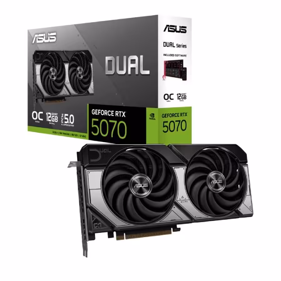کارت گرافیک ایسوس مدل Dual GeForce RTX 5070 OC Edition 12GB GDDR7