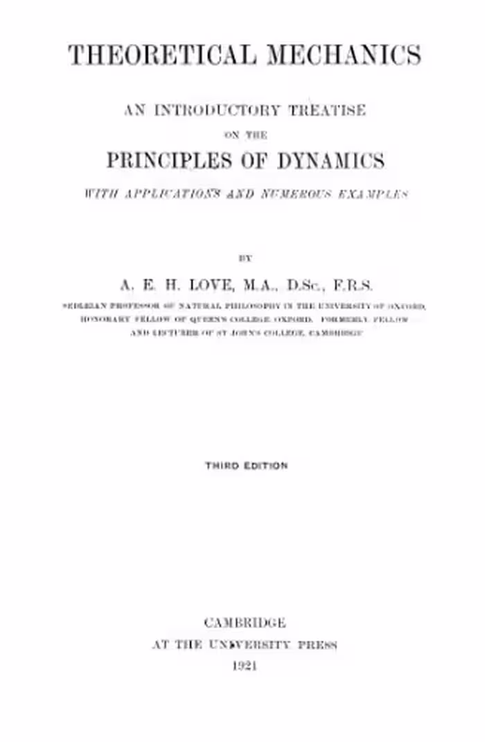 خرید و دانلود نسخه کامل کتاب Theoretical Mechanics, an Introductory Treatise on the Principles of Dynamics: With Applications and Numerous Examples