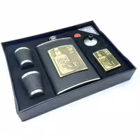 ست قمقمه جیبی دو شات 270cc فندک مدل جک دنیلز کد a530398