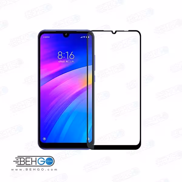 گلس شیائومی نوت 8 تی محافظ صفحه نمایش نوت8 تی گلس تمام چسب Redmi note 8t مناسب گوشی شیاومی  Glass Full Xiaomi Redmi Note8t / Note 8t