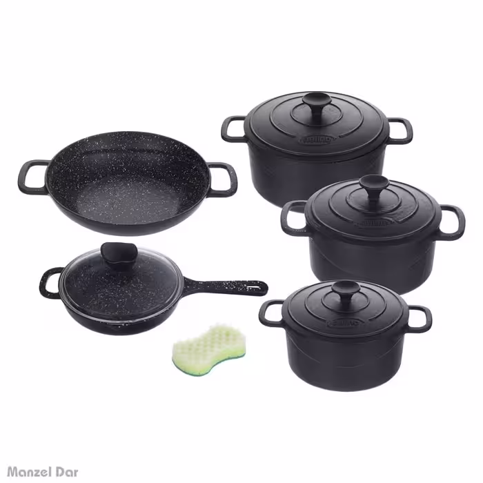 سرویس پخت و پز چدن 9 پارچه نالینو مدل Dio