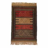 گلیم دستبافت مدل سفره کردی کد 4020548