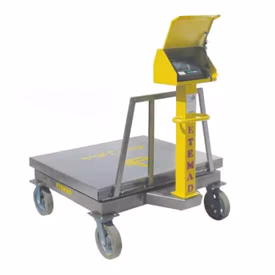 باسکول 1500 کیلویی اعتماد چرخ دار میدانی مدل 1001WP