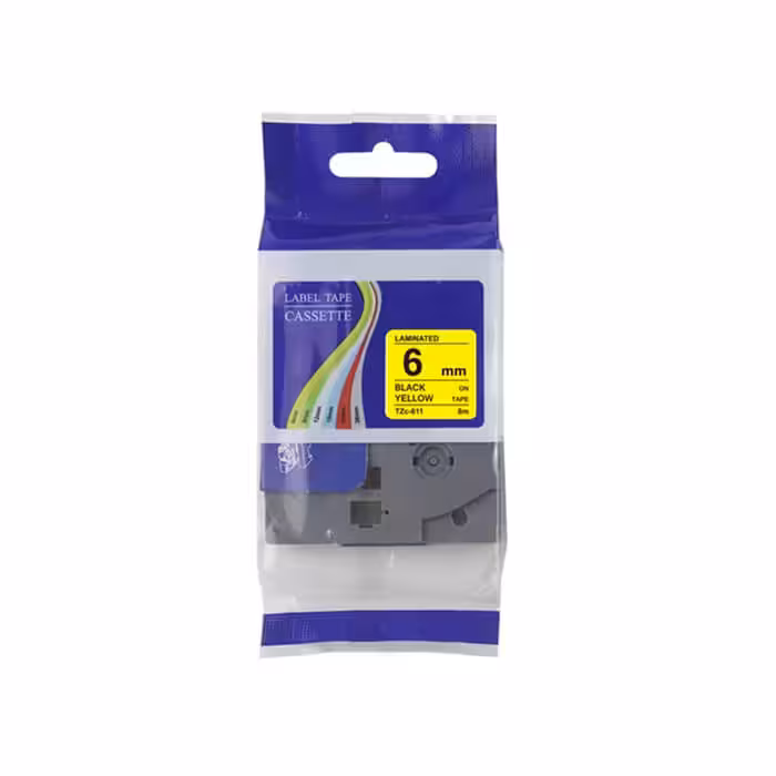 نوار لیبل پرینتر برادر مدل TZe-611 غیر اورجینال