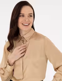 شومیز زنانه بژ پیرکاردین