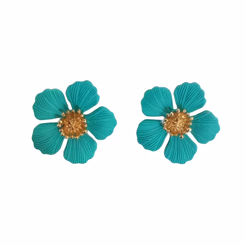 گوشواره فانتزی مدل گل کد ZG201