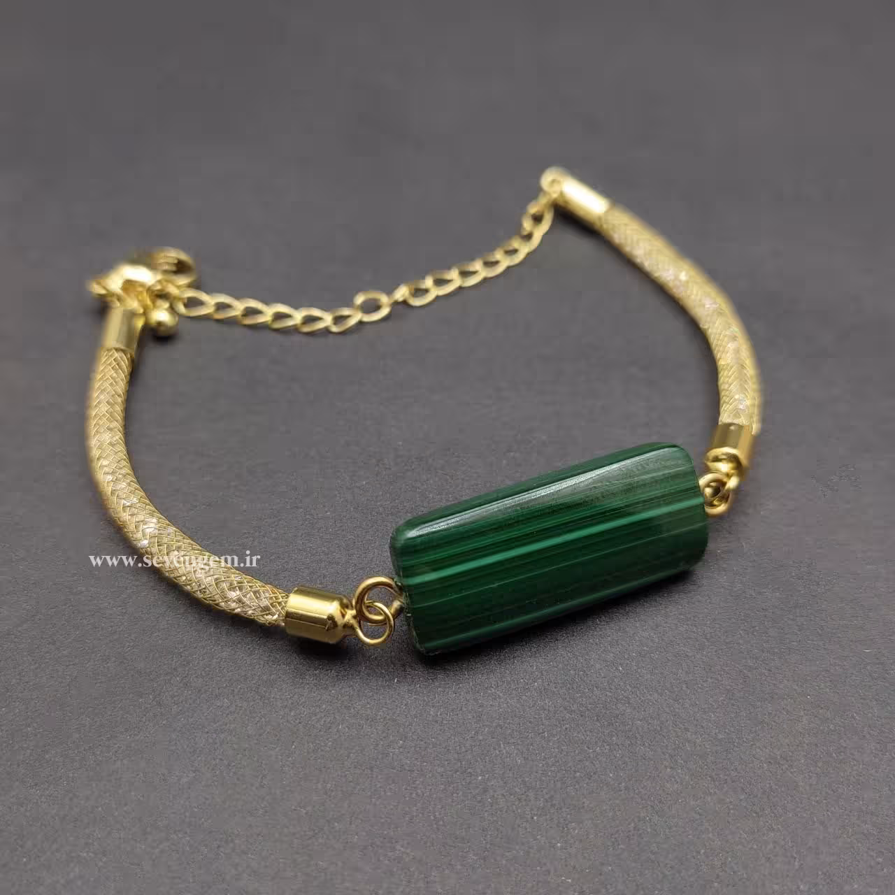 دستبند سنگ مالاگیت کنگو (کدA471)