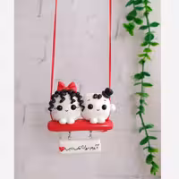 آویزماشین قند دوتایی تاب قرمز | amazonchi