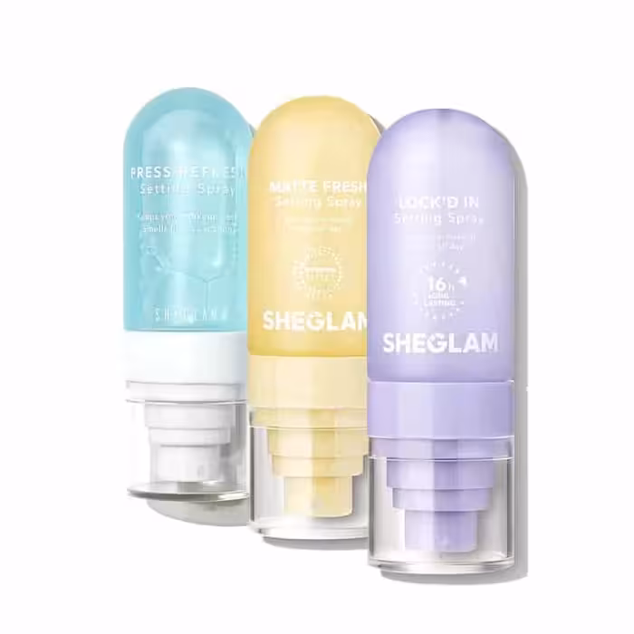 اسپری فیکس شیگلم آبی، بنفش و زرد Sheglam Fix spray