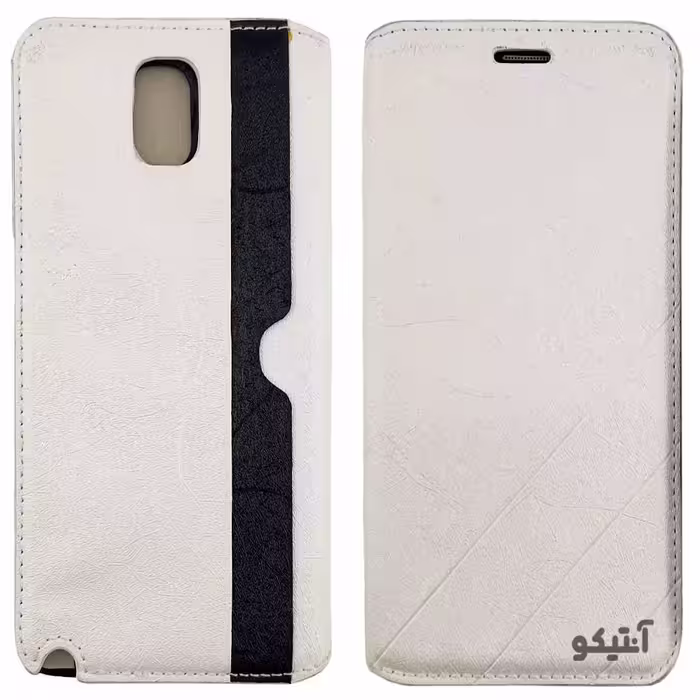قاب Samsung Note3 مدل کلاسوری طرح چرم / رنگ سفید – کد 41303