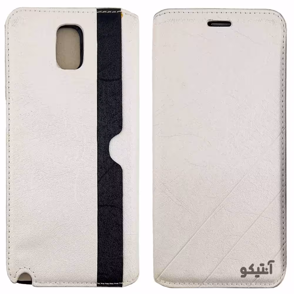 قاب Samsung Note3 مدل کلاسوری طرح چرم / رنگ سفید – کد 41303