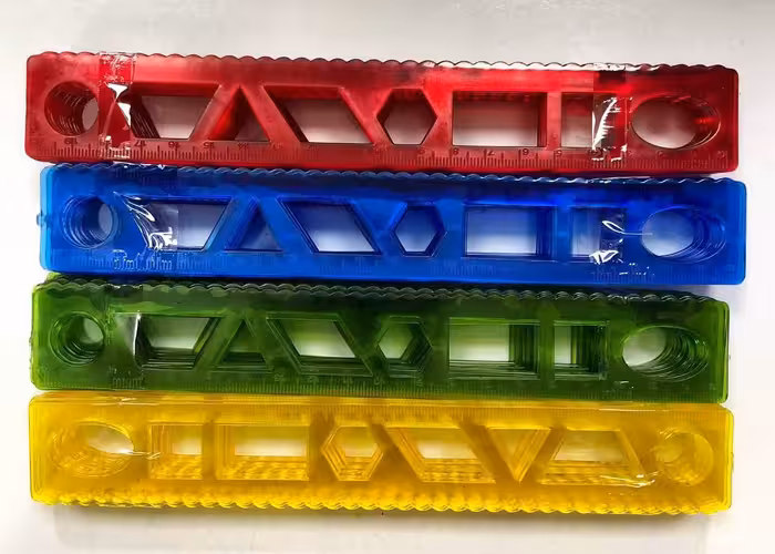 خط کش 20 سانت ژله ای شابلون دار