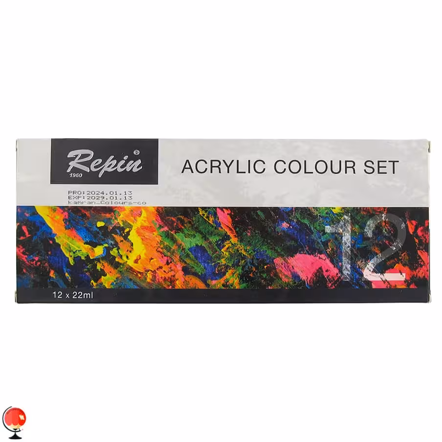 رنگ اکریلیک 12 رنگ رپین