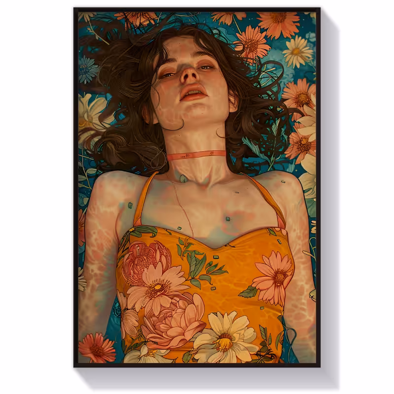 تابلو پرتره دخترانه حس ناب