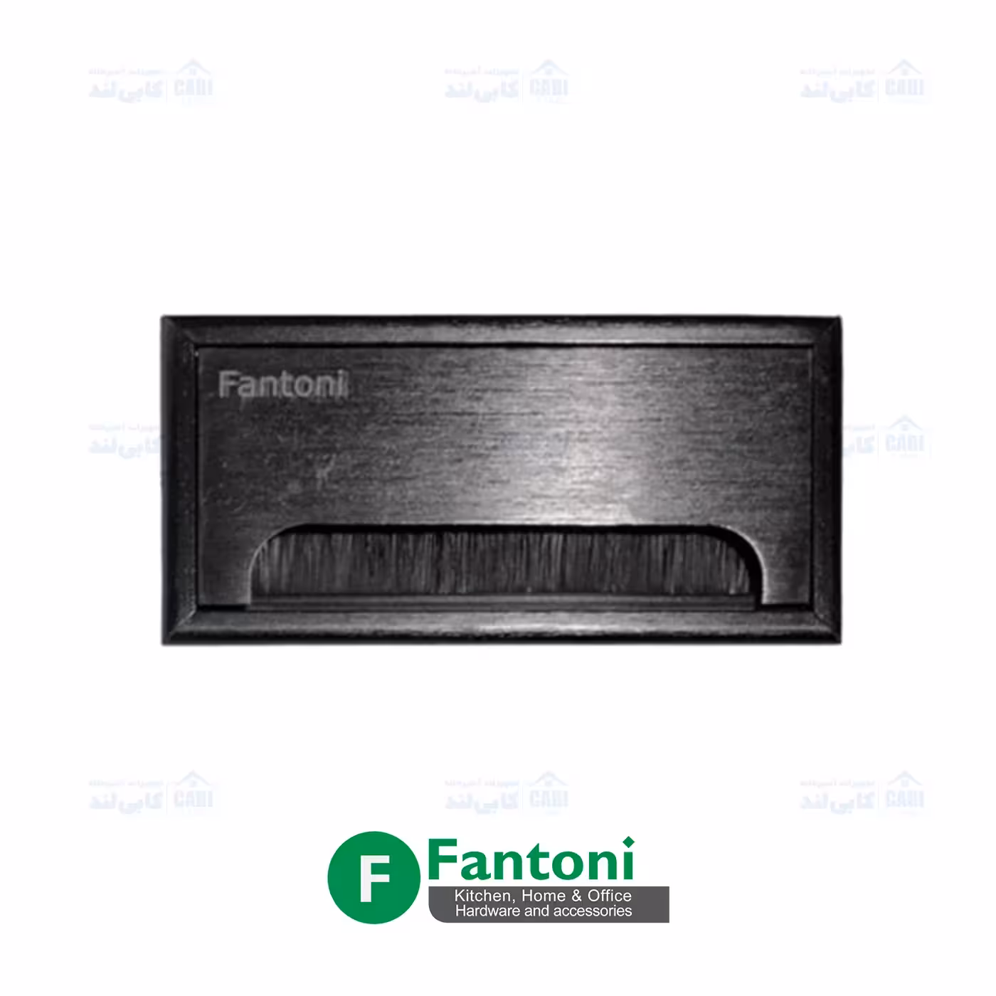 قاب داکت لولایی رومیزی آلومینیومی مدل اکو بدون سوکت رنگ مشکی فانتونی T358