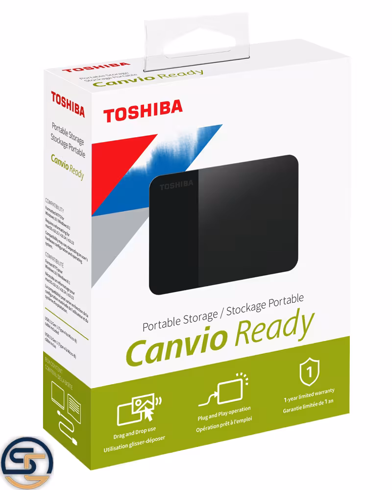 هارددیسک اکسترنال توشیبا مدل Canvio Ready ظرفیت 1 ترابایت