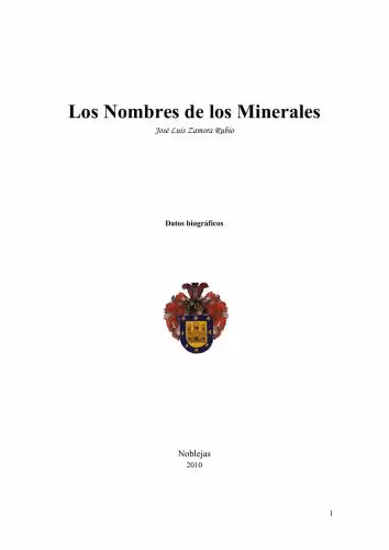خرید و دانلود نسخه کامل کتاب Los Nombres de los Minerales Datos biográficos