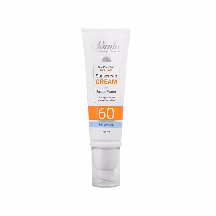 کرم ضدآفتاب فیوژن واتر ثمین مناسب پوست چرب spf 60 ( 50 میل)