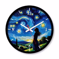 ساعت دیواری بزرگ راویتا، طرح نقاشی سبک ون گوک (Van Gogh)، کد 3841