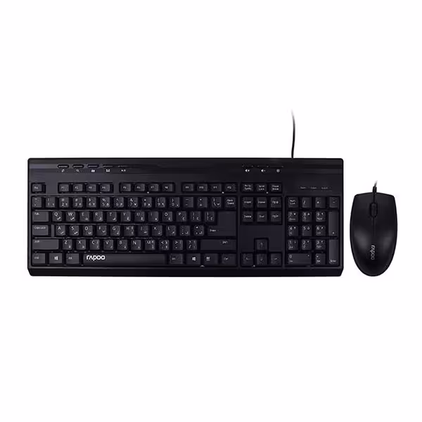کيبورد و ماوس با سیم رپو مدل NX1710 با حروف فارسی - فروشگاه اینترنتی طیف سنتر