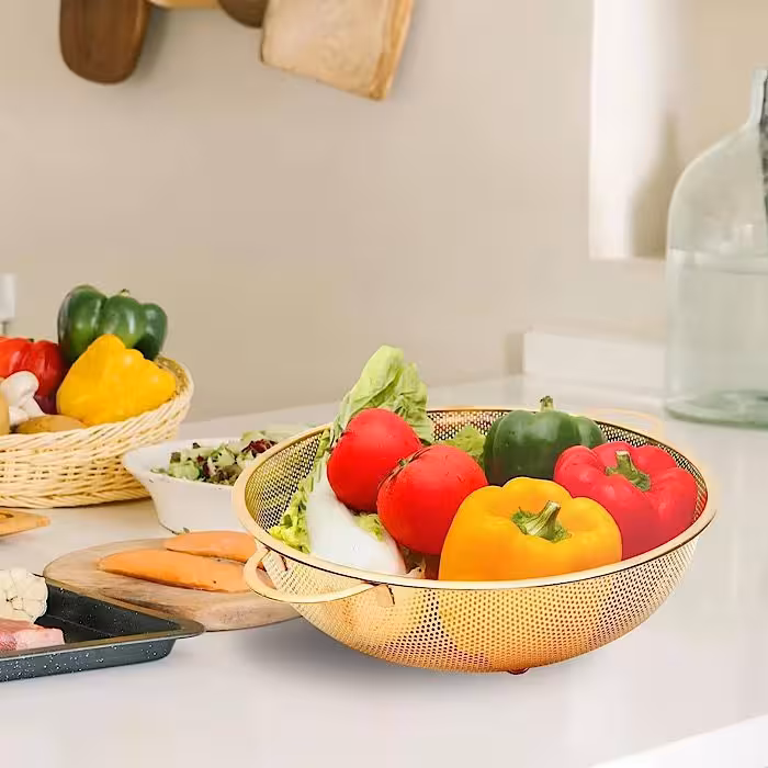 آبکش استیل طلایی