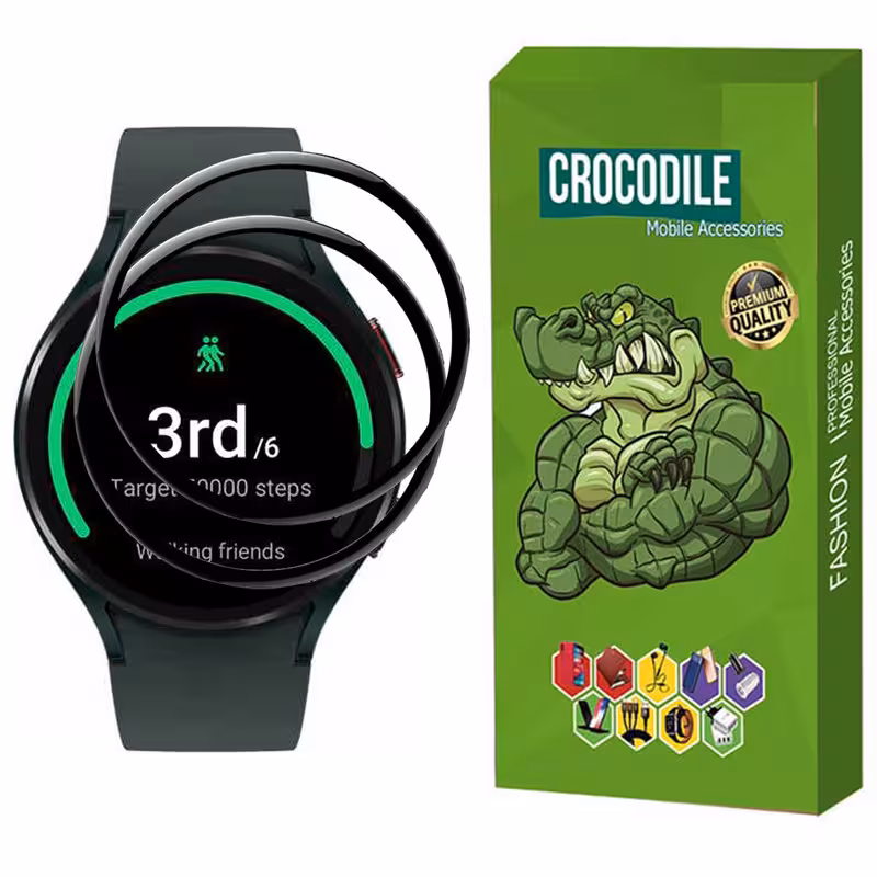 محافظ صفحه نمایش کروکودیل مدل C-PWM مناسب برای ساعت هوشمند سامسونگ Watch 4 44mm بسته 2 عددی
