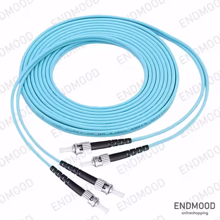 پچ کورد فیبر نوری 1 متری داپلکس نگزنس Nexans OM3 ST-ST
