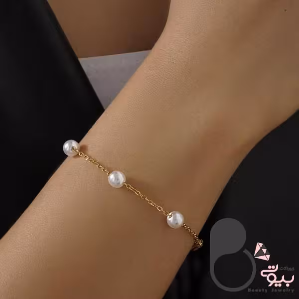 دستبند استیل مروارید دیپلمات