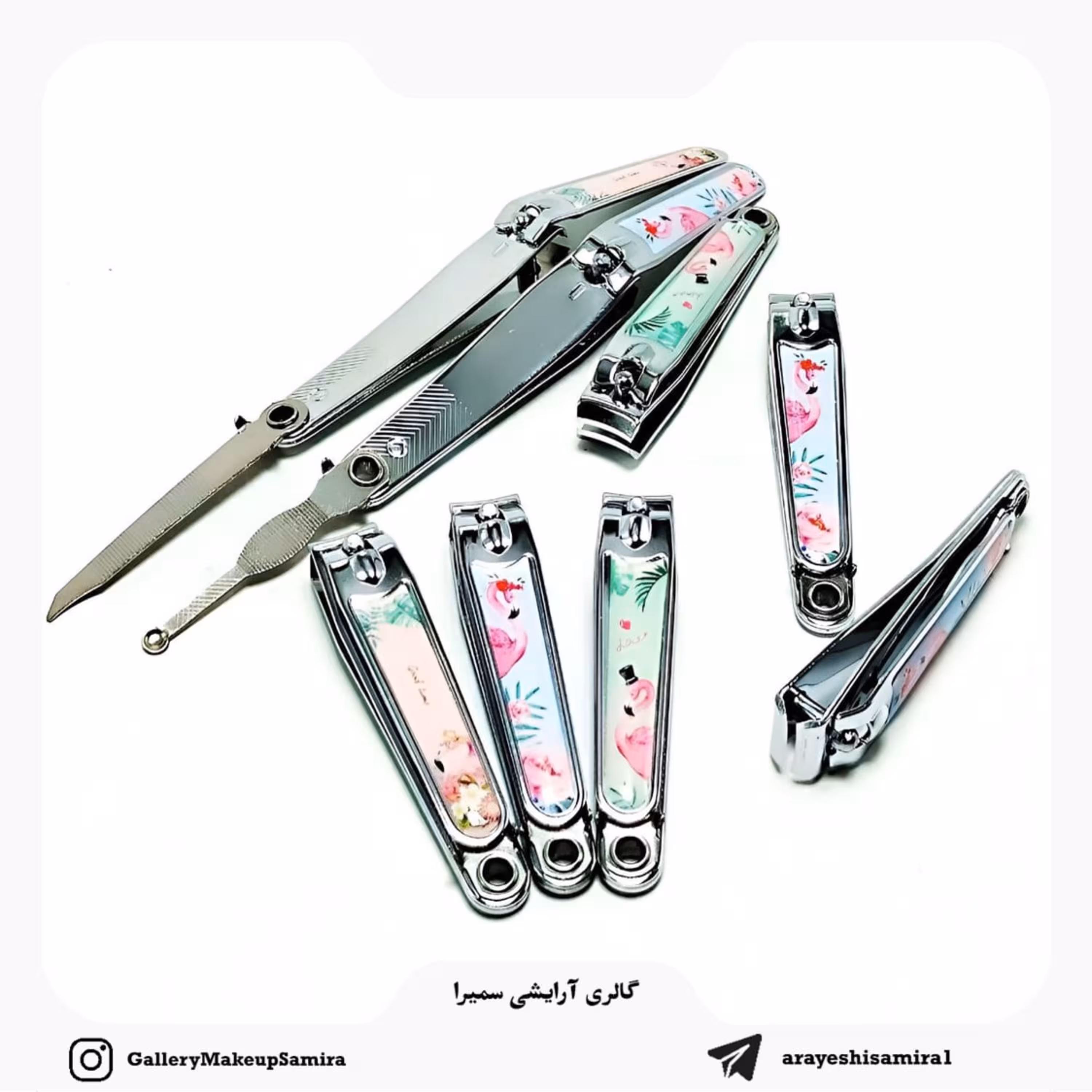ناخن گیر طرح گلدار   