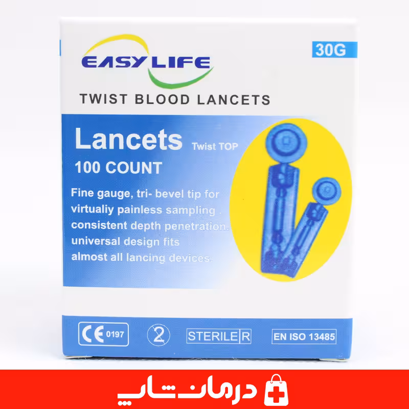 لانست ایزی لایف مدل easy life 30g بسته 100 عددی سوزن لانست قند خون