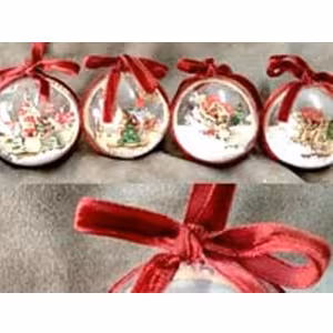 آویز گوی برفی کریسمس