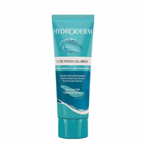 ماسک ژلی آبرسان و التیام بخش پوست حساس هیدرودرم Hydroderm Aloe Hydra Gel Mask