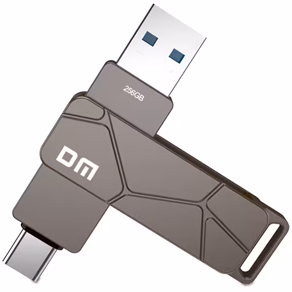 فلش دی ام مدل DM PD198 OTG 2 In 1 Type C USB3.1 با ظرفیت 128 گیگابایت