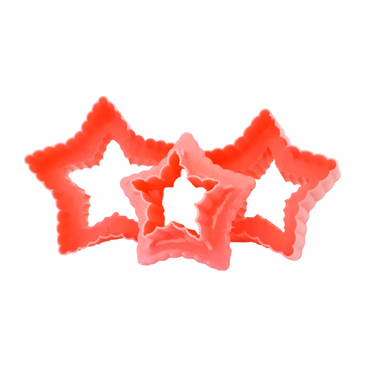 قالب شیرینی مربایی پلاستیکی طرح ستاره مجموعه 3 عددی