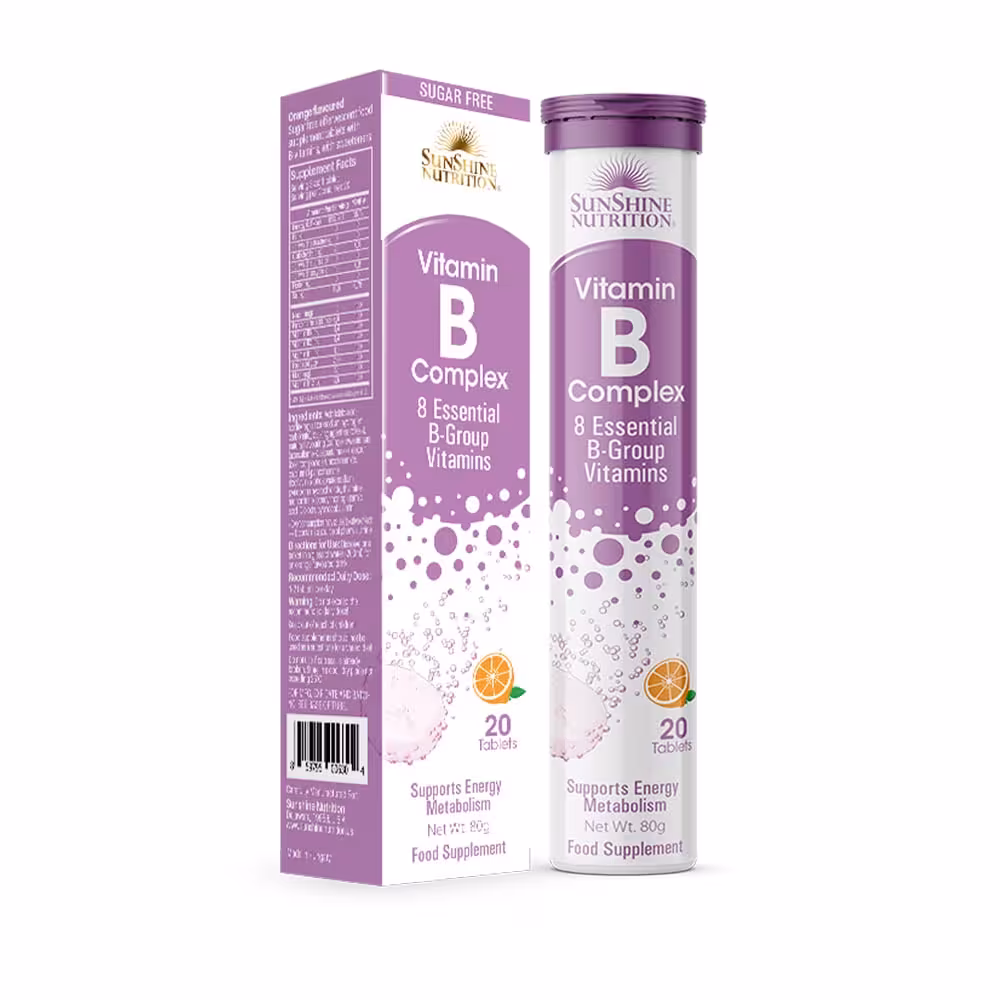 ویتامین B کمپلکس جوشان Sunshine Nutrition | افزایش انرژی و سلامت پوست