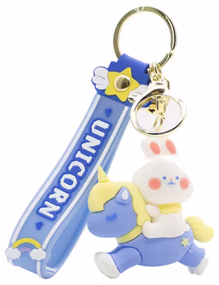 جاکلیدی سیلیکونی فانتزی طرح تک‌شاخ و خرگوش