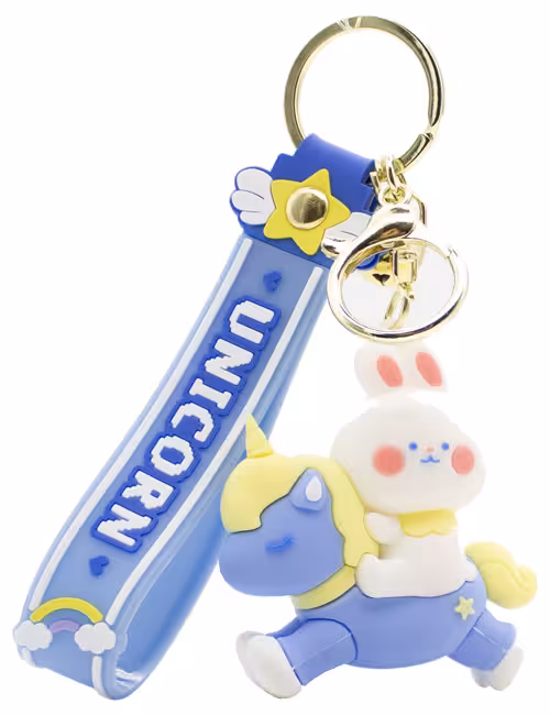 جاکلیدی سیلیکونی فانتزی طرح تک‌شاخ و خرگوش