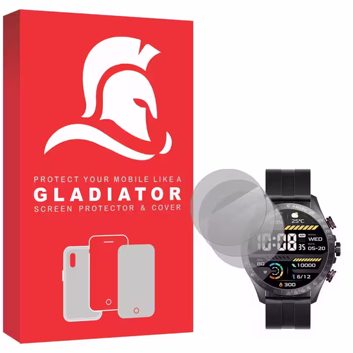 محافظ صفحه نمایش گلادیاتور مدل GWP3000 مناسب برای ساعت هوشمند هایلو Sloar Pro بسته سه عددی