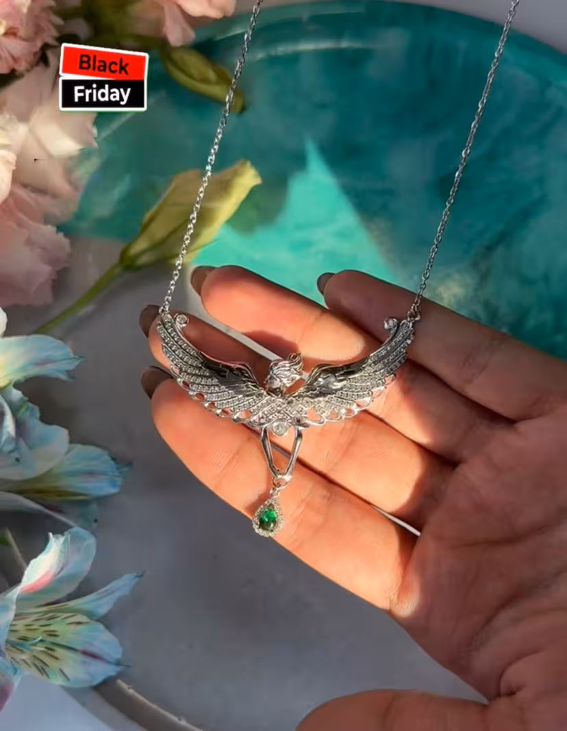 گردنبند فرشته نقره کد 20591